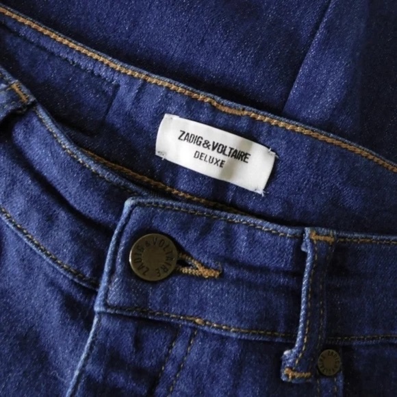 ZADIG & VOLTAIRE Deluxe Embroidered Skeleton Jeans Dia de Los Muertos Size 25 - Picture 12 of 16